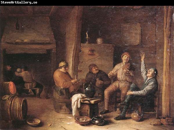 Hendrick Martensz Sorgh A tavern interior with peasants drinking and making music